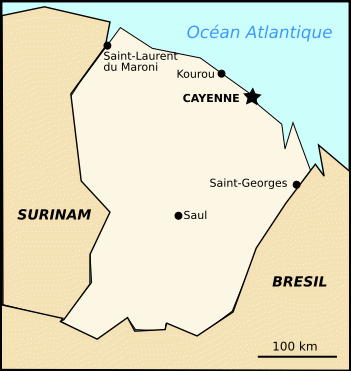 Carte de Guyane