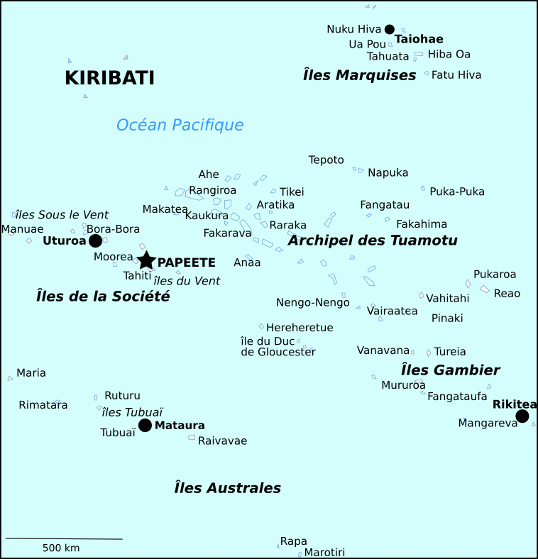 Carte de Polynsie franaise