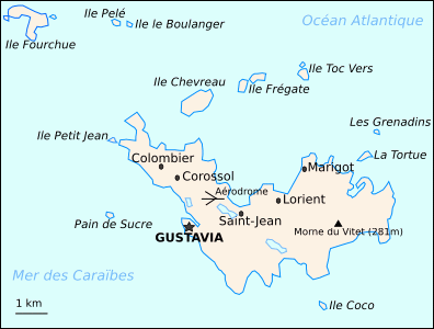 Carte de le Saint-Barthlemy