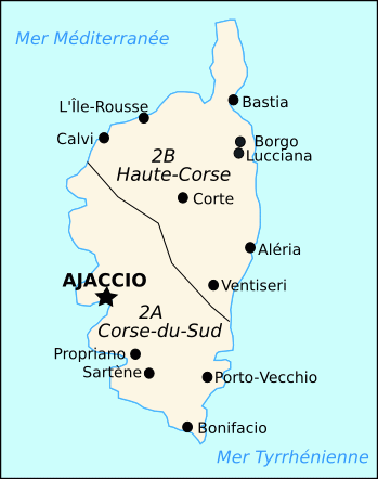 Carte de Corse