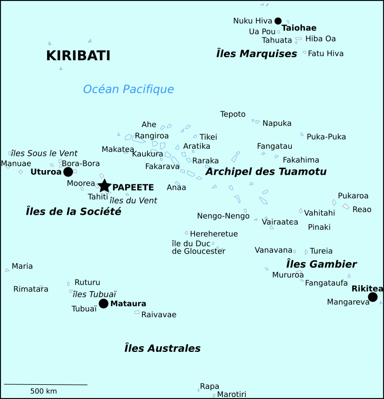 Carte de Polynésie française